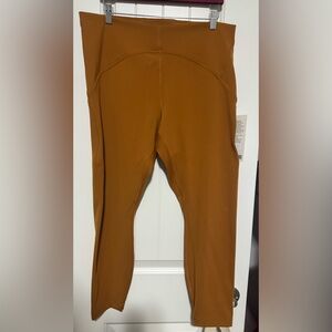 LULULEMON INSTILL HR TIGHT SZ 16 25 INCH butternut brown
